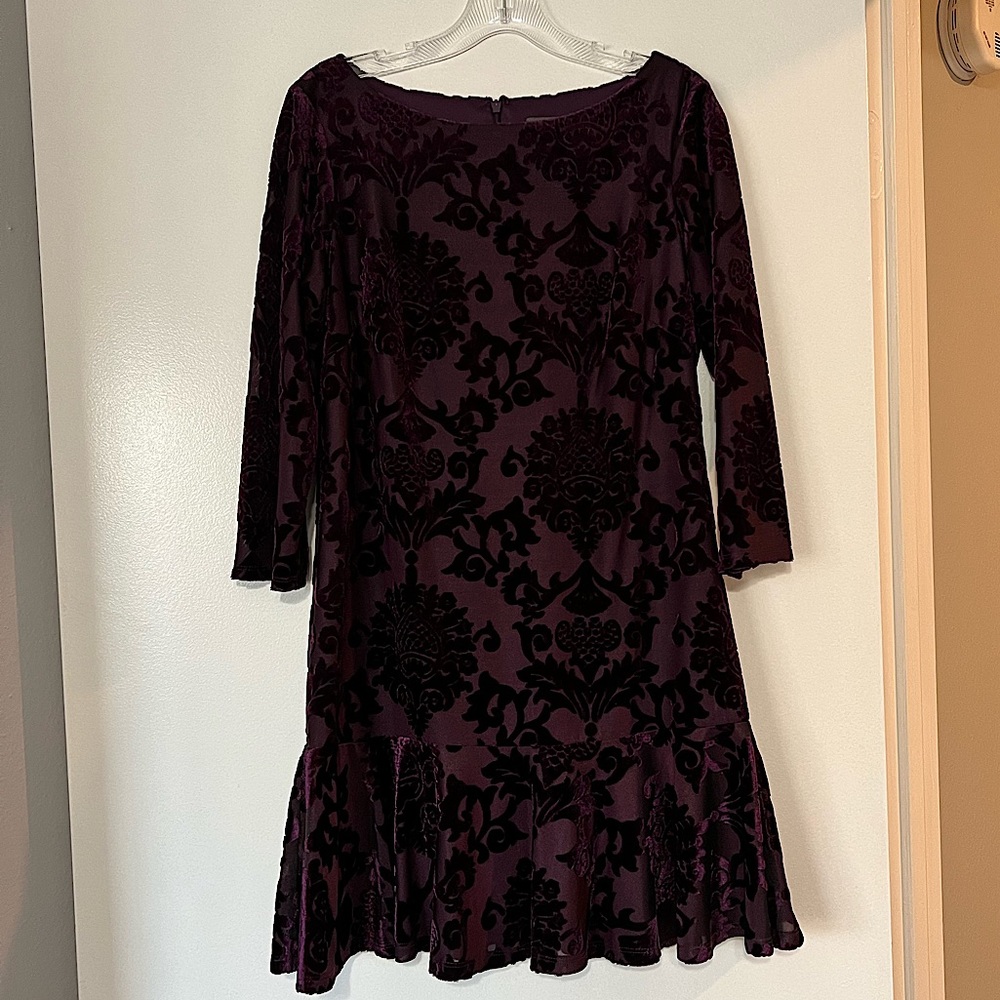 Purple Velvet Cocktail Dress